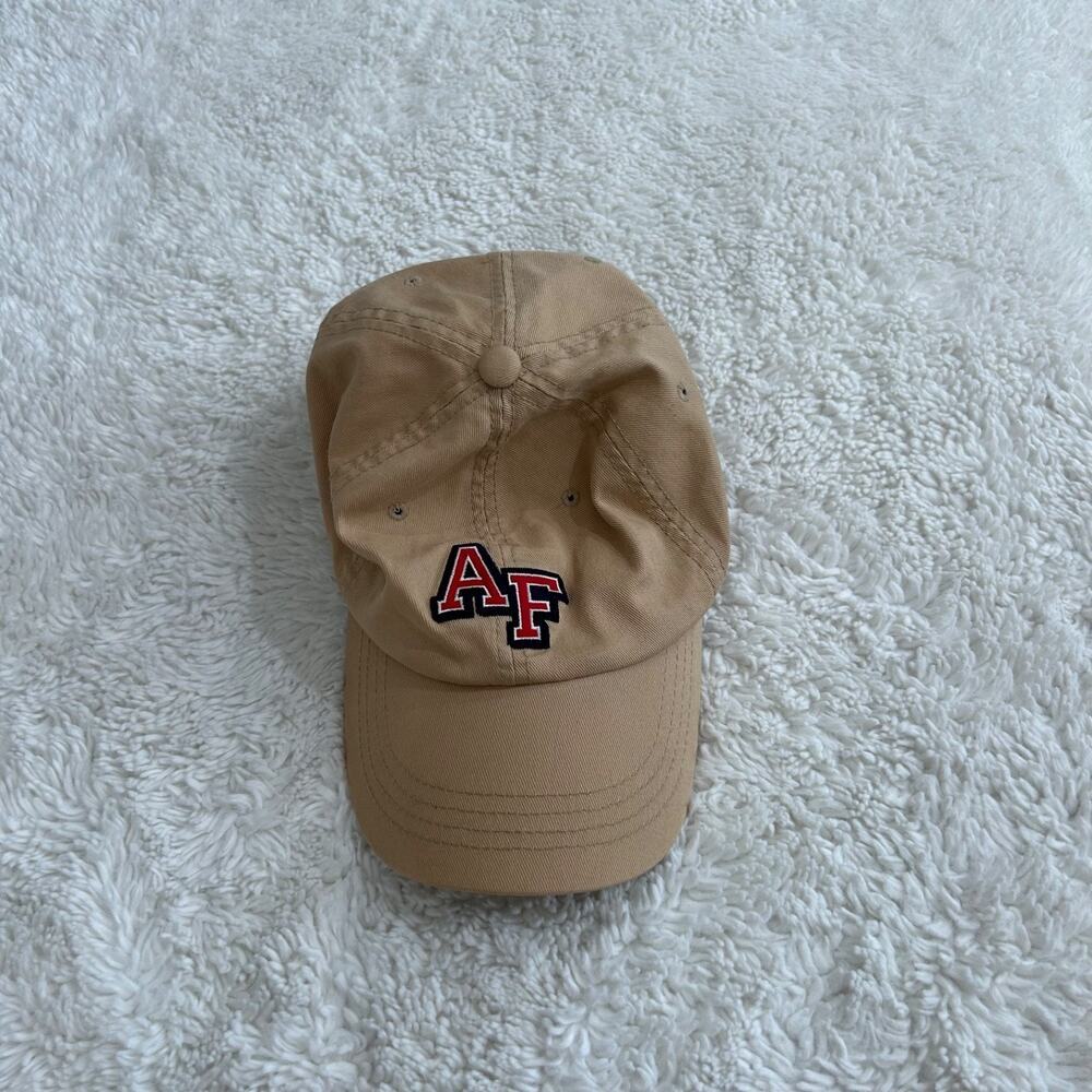 VTG A&F Hat Khaki Embroidered Patch Mens 90s Preppy Country Club Old Money